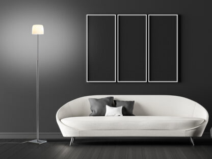 Modern interior design of black living room, 3d Render 3d illustration